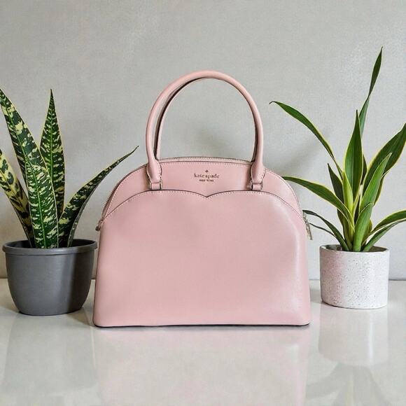 Kate Spade Payton Medium Dome Satchel Top Handle Zip Closure Light Crepe Pink - Picture 1 of 14